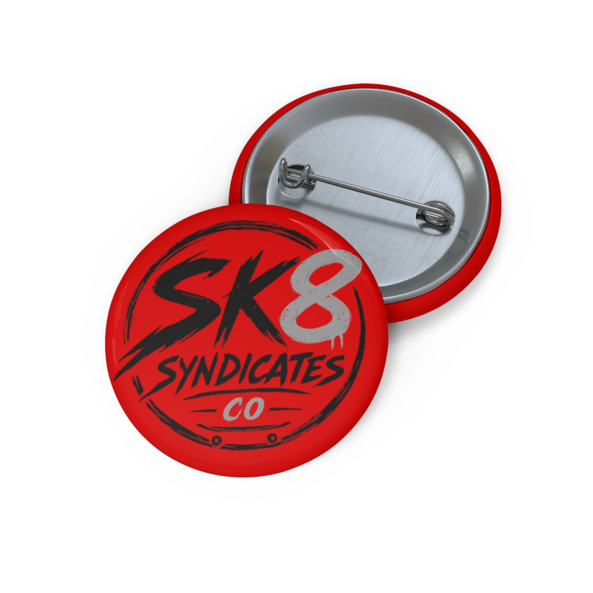 Bold SK8 Syndicates Red Core Custom Pin
