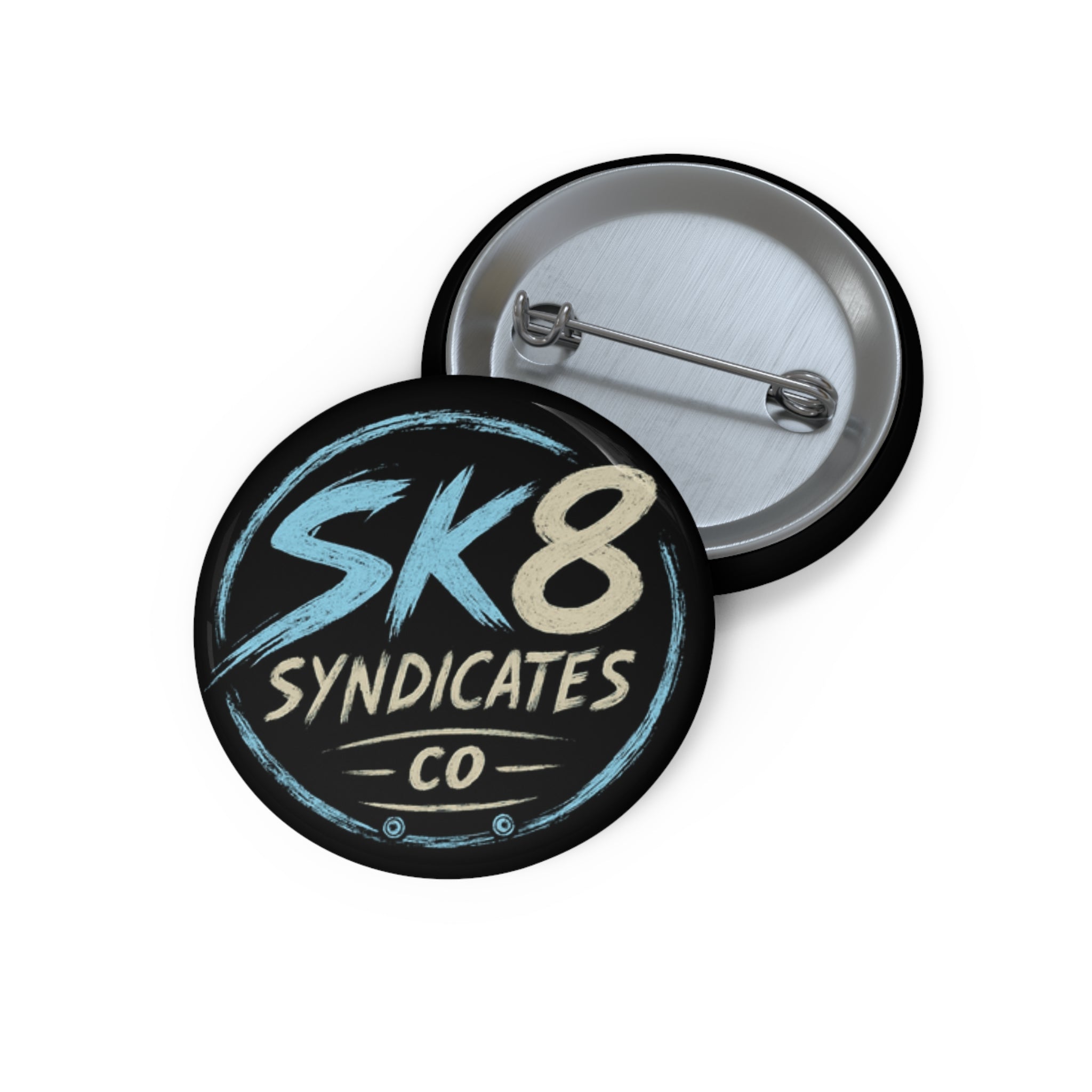 Tan & Light Blue Sk8 Pin