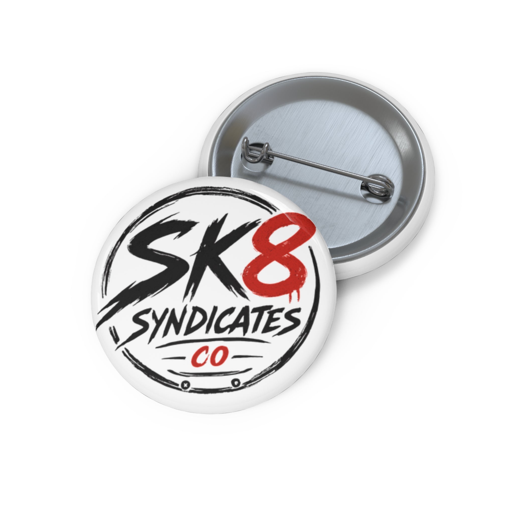 Sk8 Syndicates Co Pin (White)