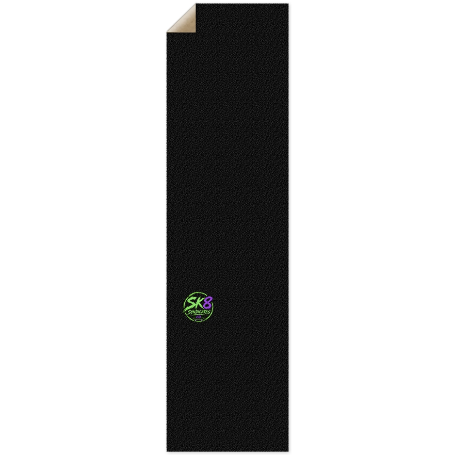 SK8 Syndicates Co. Green & Purple Logo Grip Tape Size 9 x 33